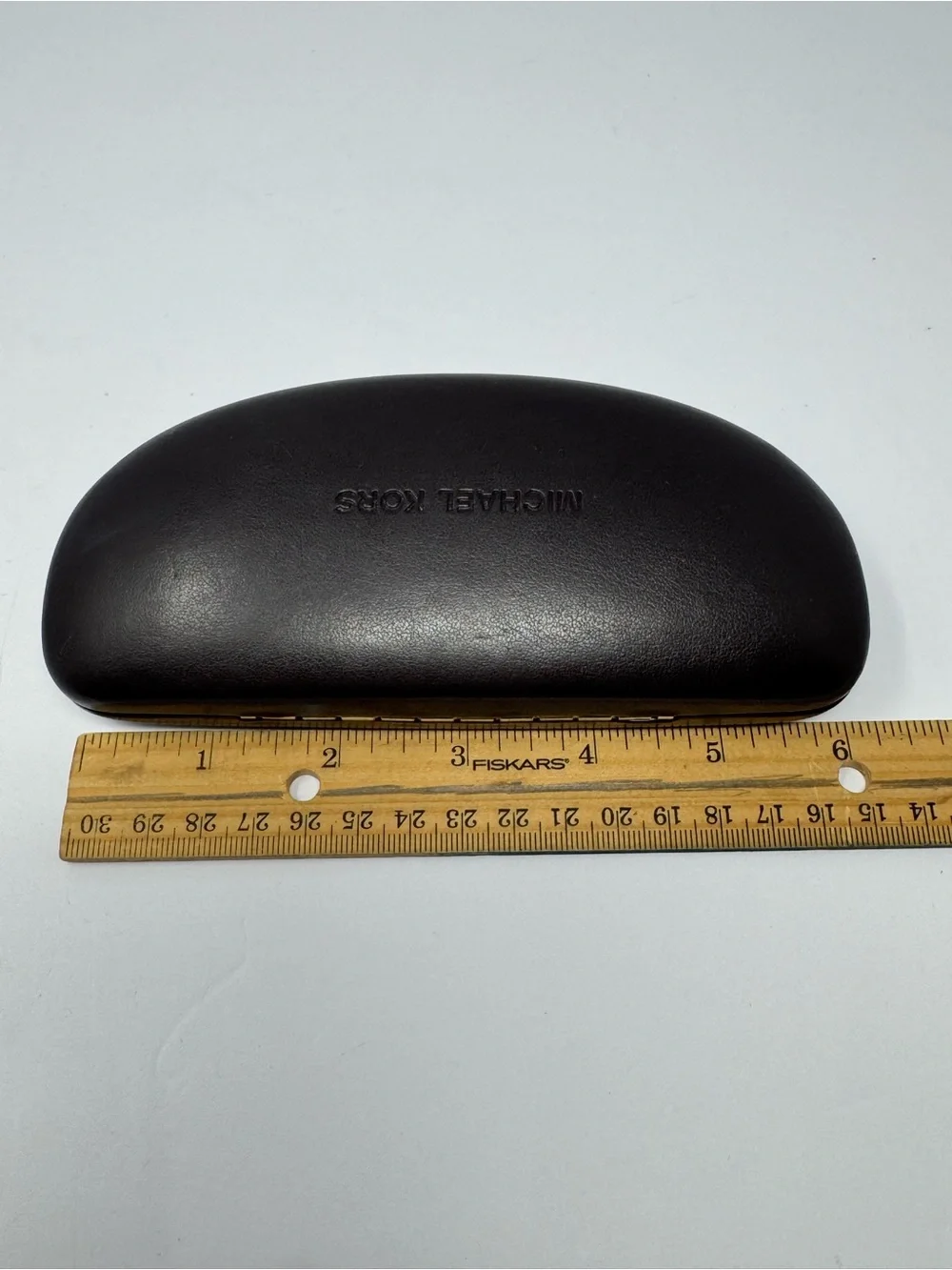 MICHAEL KORS Dark Brown Glasses CASE Eyeglass Hard Shell Clam Case